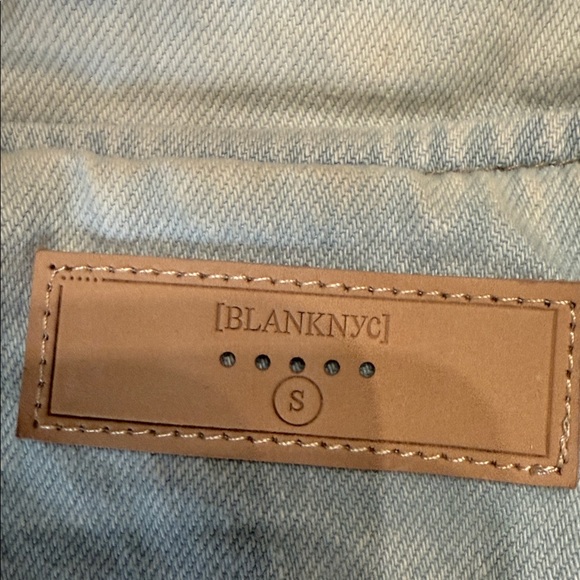 Blank NYC Light Blue Floral Embroidered Studded Jean Jacket. - Picture 8 of 9